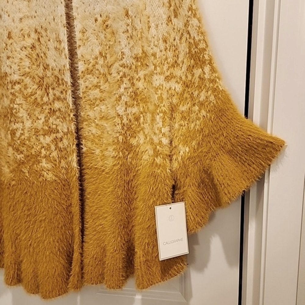 NEW Calligraphie gold ombre dolman sleeve ruffle edge sweater - Picture 4 of 8